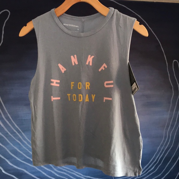 NWT good hYOUman “Thankful for Today” crop - Picture 7 of 11